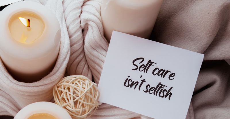 Relaxing Scene with Candles and Affirmation Note